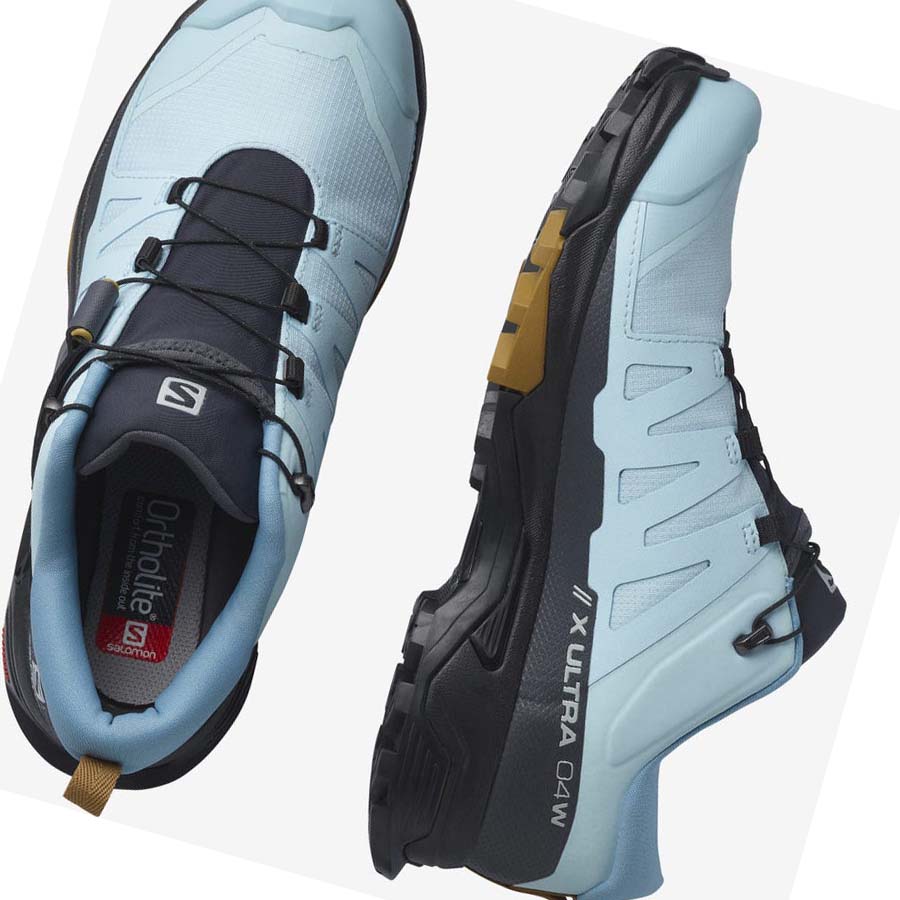 Tenis Senderismo Salomon WoX ULTRA 4 GORE-TEX Mujer Negros Azules | MX 2823DFM